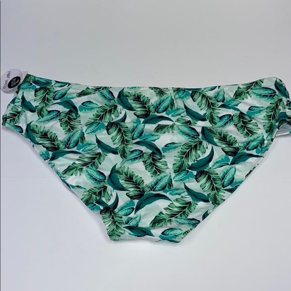 Hot Water High Waisted Leaf Print Bikini Bottom - Picture 5 of 6